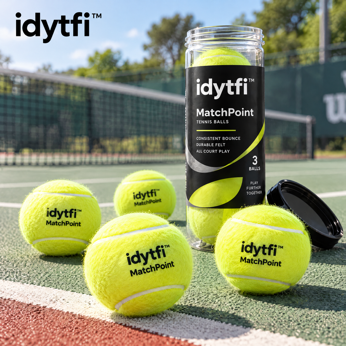 idytfi™ MatchPoint Tennis Ball Set — scene