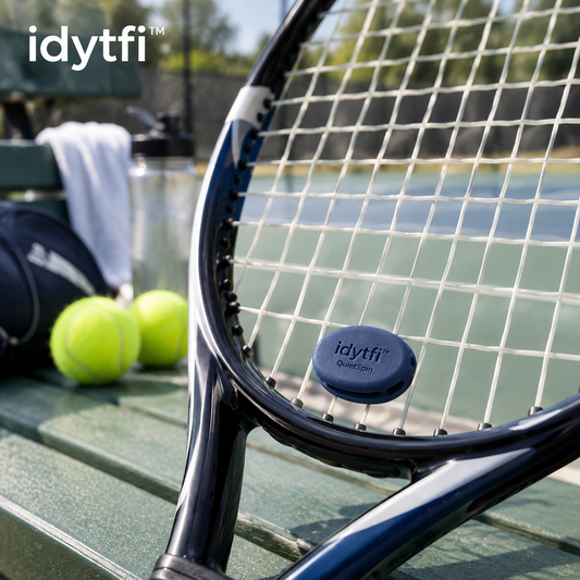 idytfi™ QuietSpin Racquet Dampener — scene