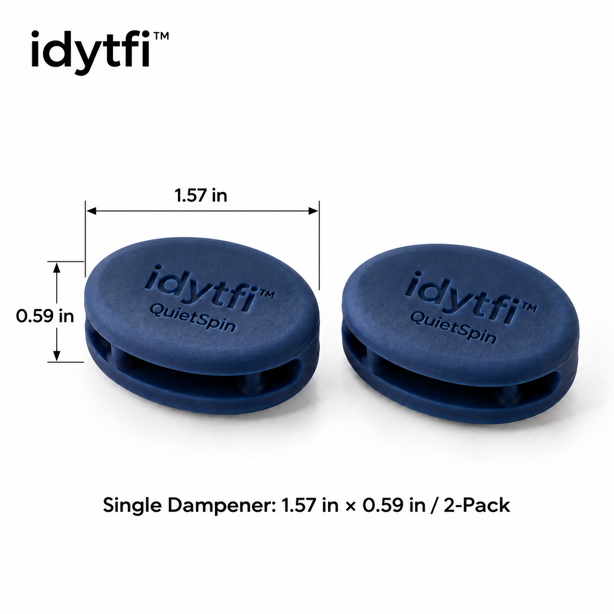 idytfi™ QuietSpin Racquet Dampener — dimensions