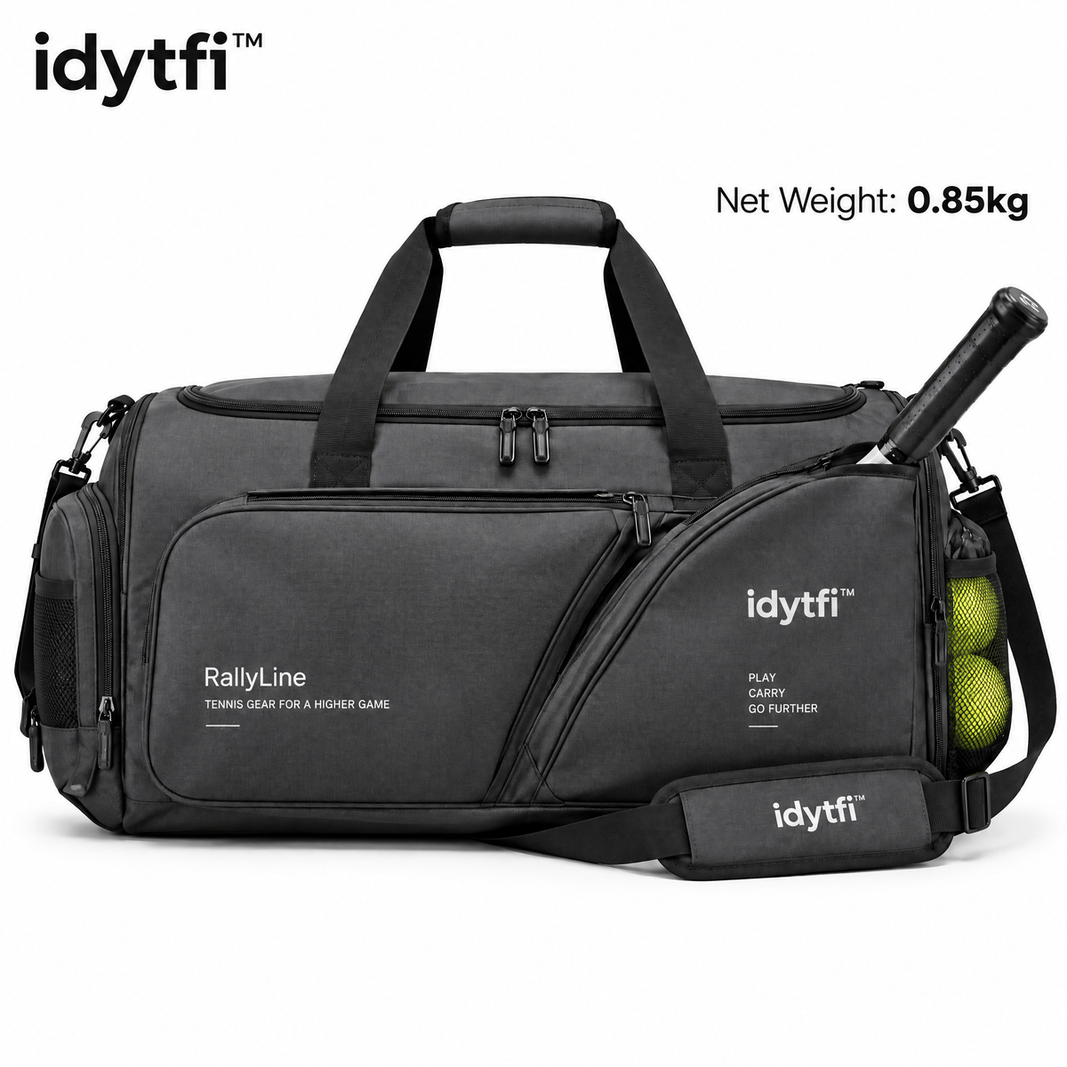 idytfi™ RallyLine Tennis Racket Duffel — weight or alternate view