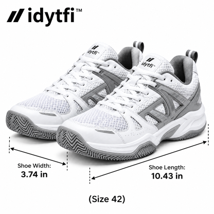 idytfi™ All-Court Grip Tennis Shoes — dimensions