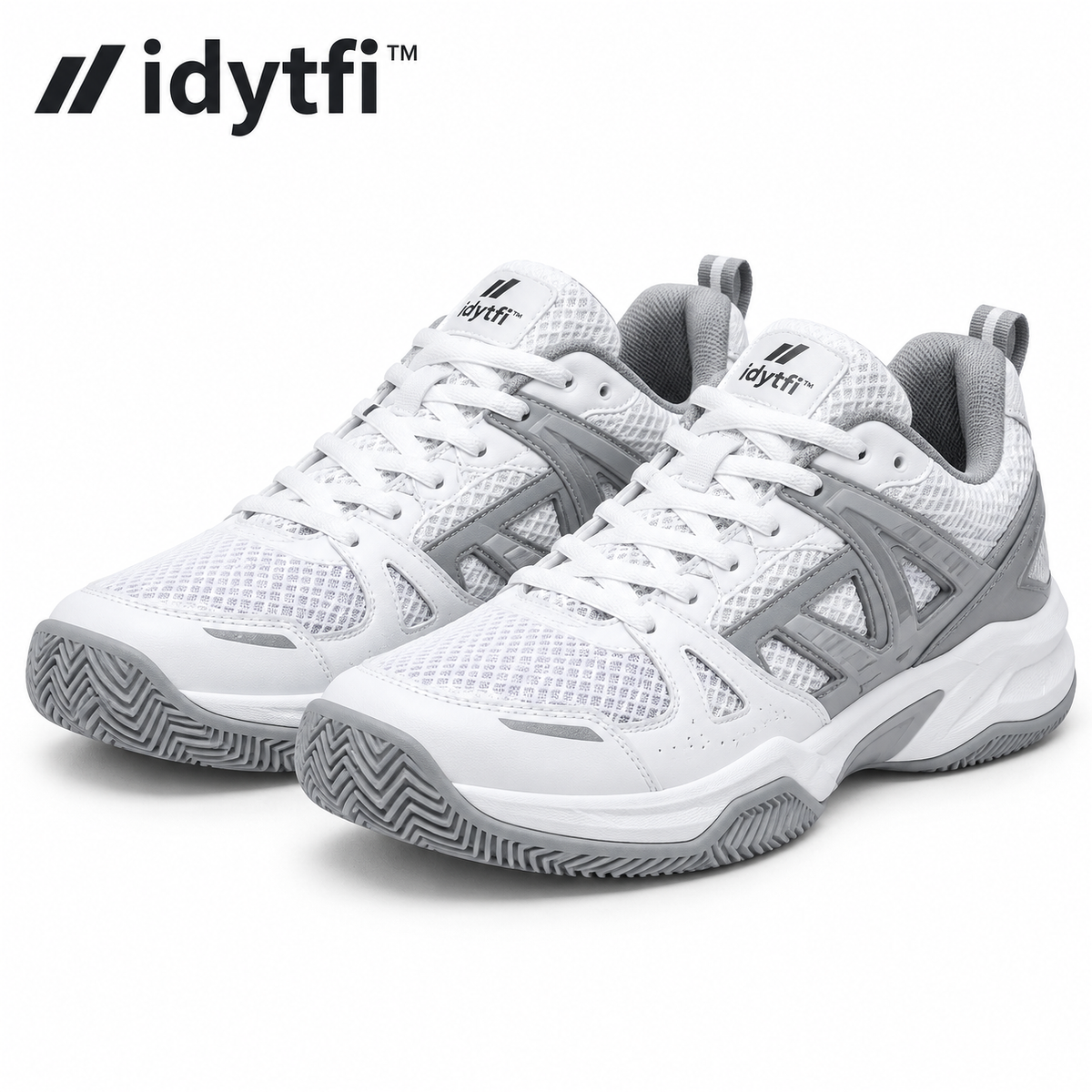 idytfi™ All-Court Grip Tennis Shoes — white background