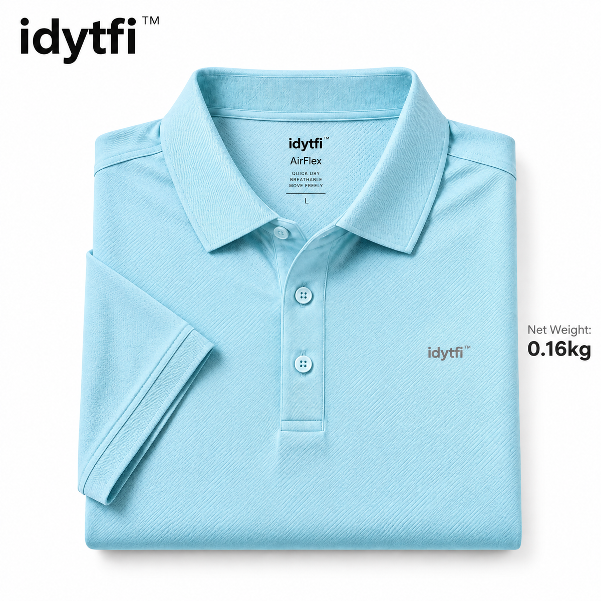 idytfi™ AirFlex Performance Tennis Polo — weight or alternate view
