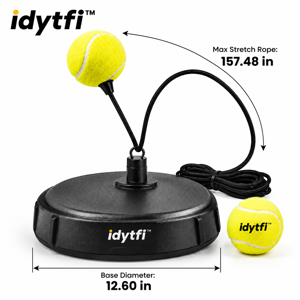 idytfi™ RallyReturn Solo Tennis Trainer — weight or alternate view